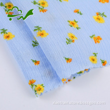 Reactive print 100% rayon crinkle fabric for dress